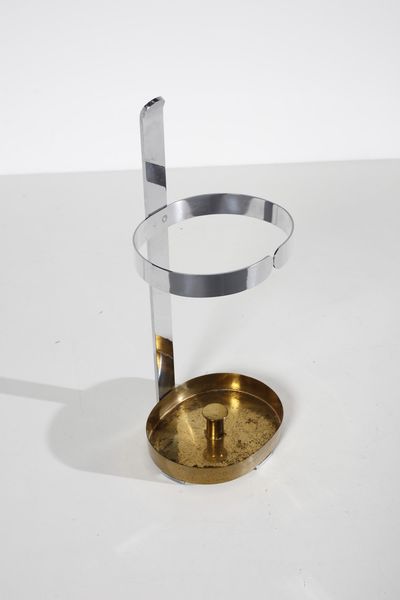 CACCIA DOMINIONI LUIGI (n. 1913) : Portaombrelli Fasce Cromate per Azucena  - Asta Asta 371 | DESIGN E ARTI DECORATIVE DEL NOVECENTO Online - Associazione Nazionale - Case d'Asta italiane