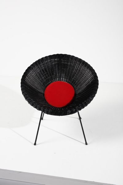 MANIFATTURA ITALIANA : Coppia di poltroncine  - Asta Asta 371 | DESIGN E ARTI DECORATIVE DEL NOVECENTO Online - Associazione Nazionale - Case d'Asta italiane