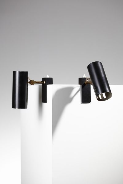 STILNOVO : Coppia di faretti  - Asta Asta 371 | DESIGN E ARTI DECORATIVE DEL NOVECENTO Online - Associazione Nazionale - Case d'Asta italiane