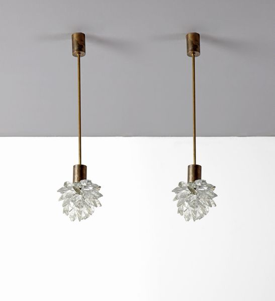 MAISON JANSEN : Coppia di lampade a sospensione  - Asta Asta 371 | DESIGN E ARTI DECORATIVE DEL NOVECENTO Online - Associazione Nazionale - Case d'Asta italiane
