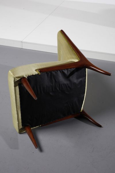 MANIFATTURA ITALIANA : Coppia di poltrone  - Asta Asta 371 | DESIGN E ARTI DECORATIVE DEL NOVECENTO Online - Associazione Nazionale - Case d'Asta italiane