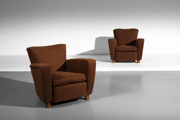ULRICH GUGLIELMO (1904 - 1977) : attribuito. Coppia di poltrone  - Asta Asta 371 | DESIGN E ARTI DECORATIVE DEL NOVECENTO Online - Associazione Nazionale - Case d'Asta italiane