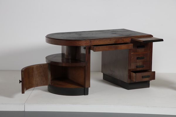 ZAVANELLA  RENZO (1900 - 1988) : Scrivania con sedia  - Asta Asta 371 | DESIGN E ARTI DECORATIVE DEL NOVECENTO Online - Associazione Nazionale - Case d'Asta italiane