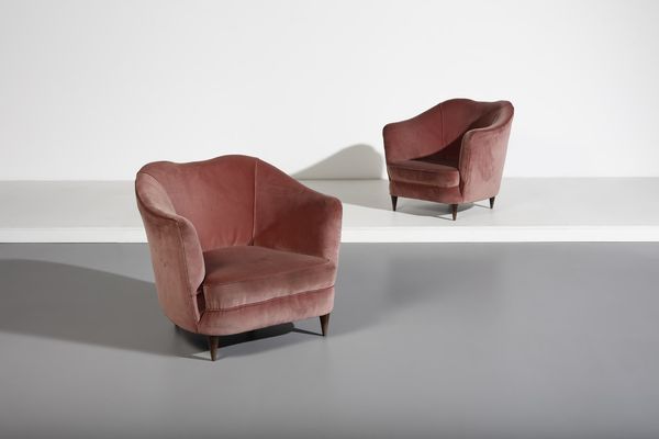 MANIFATTURA ITALIANA : Coppia di poltrone  - Asta Asta 371 | DESIGN E ARTI DECORATIVE DEL NOVECENTO Online - Associazione Nazionale - Case d'Asta italiane