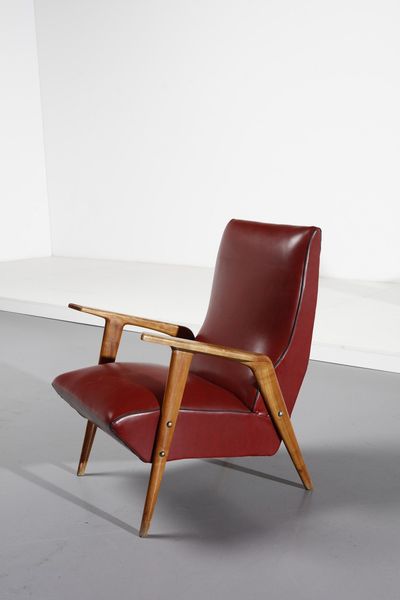 MANIFATTURA ITALIANA : Coppia di poltrone  - Asta Asta 371 | DESIGN E ARTI DECORATIVE DEL NOVECENTO Online - Associazione Nazionale - Case d'Asta italiane