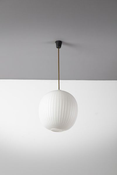 ARREDOLUCE : attribuito. Lampada a sospensione  - Asta Asta 371 | DESIGN E ARTI DECORATIVE DEL NOVECENTO Online - Associazione Nazionale - Case d'Asta italiane