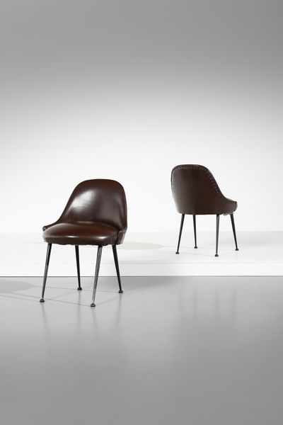 LENZI : Coppia di sedie  - Asta Asta 371 | DESIGN E ARTI DECORATIVE DEL NOVECENTO Online - Associazione Nazionale - Case d'Asta italiane