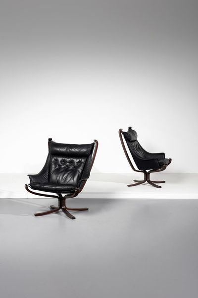 RESSEL SIGURD (1920 - 2010) : Coppia di poltrone Falcon per Vatne Mobler  - Asta Asta 371 | DESIGN E ARTI DECORATIVE DEL NOVECENTO Online - Associazione Nazionale - Case d'Asta italiane