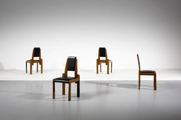 MANIFATTURA ITALIANA : Quattro sedie  - Asta Asta 371 | DESIGN E ARTI DECORATIVE DEL NOVECENTO Online - Associazione Nazionale - Case d'Asta italiane