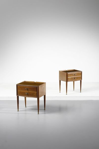 MANIFATTURA ITALIANA : Coppia di comodini  - Asta Asta 371 | DESIGN E ARTI DECORATIVE DEL NOVECENTO Online - Associazione Nazionale - Case d'Asta italiane