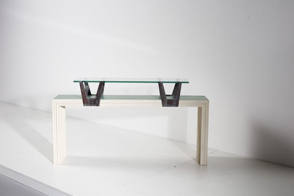 BORSANI OSVALDO (1911 - 1985) : attribuito. Coppia di consolle  - Asta Asta 371 | DESIGN E ARTI DECORATIVE DEL NOVECENTO Online - Associazione Nazionale - Case d'Asta italiane