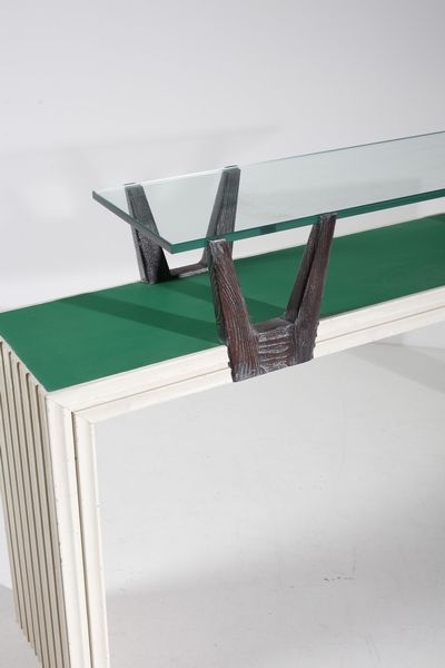 BORSANI OSVALDO (1911 - 1985) : attribuito. Coppia di consolle  - Asta Asta 371 | DESIGN E ARTI DECORATIVE DEL NOVECENTO Online - Associazione Nazionale - Case d'Asta italiane