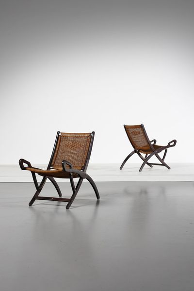 PONTI GIO (1891 - 1979) : Coppia di sedie Ninfea per Reguitti  - Asta Asta 371 | DESIGN E ARTI DECORATIVE DEL NOVECENTO Online - Associazione Nazionale - Case d'Asta italiane