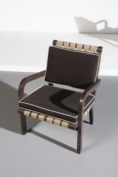 BOTTONI PIERO (1903 - 1973) : attribuito. Coppia di poltrone  - Asta Asta 371 | DESIGN E ARTI DECORATIVE DEL NOVECENTO Online - Associazione Nazionale - Case d'Asta italiane