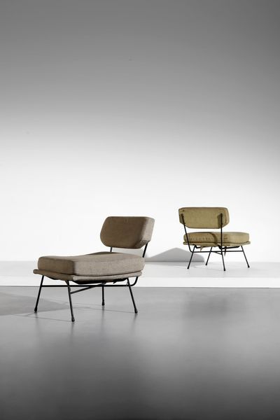 GRUPPO BBPR (n. 1932) : Coppia di poltrone Elettra per Arflex  - Asta Asta 371 | DESIGN E ARTI DECORATIVE DEL NOVECENTO Online - Associazione Nazionale - Case d'Asta italiane