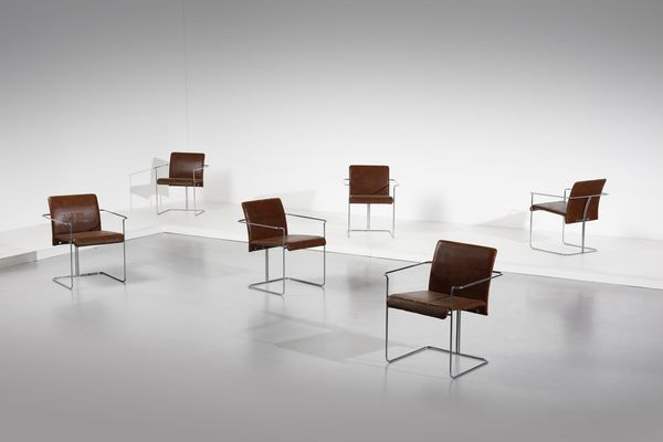 RADAELLI ERNESTO : Sei sedie P15 per Saporiti  - Asta Asta 371 | DESIGN E ARTI DECORATIVE DEL NOVECENTO Online - Associazione Nazionale - Case d'Asta italiane