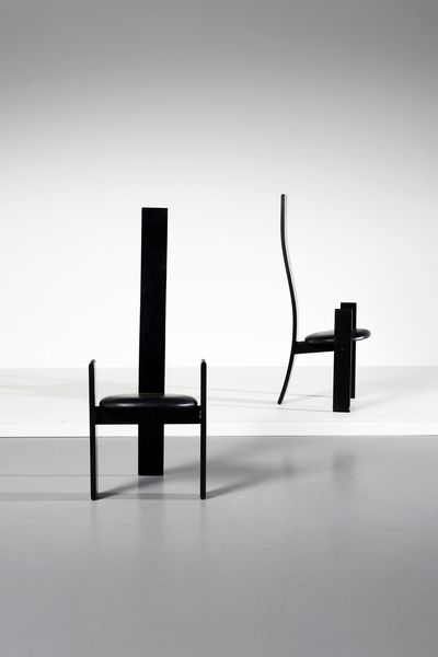 MAGISTRETTI VICO (1920 - 2006) : Coppia di sedie Golem per Poggi  - Asta Asta 371 | DESIGN E ARTI DECORATIVE DEL NOVECENTO Online - Associazione Nazionale - Case d'Asta italiane