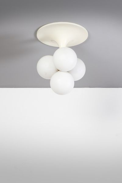 MANIFATTURA ITALIANA : Lampada a sospensione Space Age  - Asta Asta 371 | DESIGN E ARTI DECORATIVE DEL NOVECENTO Online - Associazione Nazionale - Case d'Asta italiane