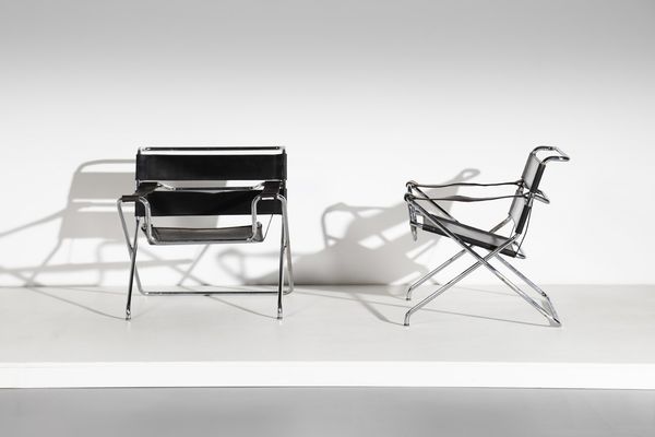 BREUER MARCEL LAJOS (1902 - 1981) : Coppia di poltrone pieghevoli N. B4  - Asta Asta 371 | DESIGN E ARTI DECORATIVE DEL NOVECENTO Online - Associazione Nazionale - Case d'Asta italiane