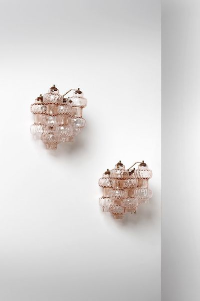 POLI GINO : Coppia di applique per Vetreria Aureliano Toso  - Asta Asta 371 | DESIGN E ARTI DECORATIVE DEL NOVECENTO Online - Associazione Nazionale - Case d'Asta italiane