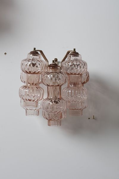 POLI GINO : Coppia di applique per Vetreria Aureliano Toso  - Asta Asta 371 | DESIGN E ARTI DECORATIVE DEL NOVECENTO Online - Associazione Nazionale - Case d'Asta italiane