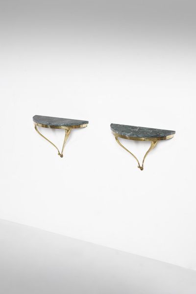 MANIFATTURA ITALIANA : Coppia di consolle  - Asta Asta 371 | DESIGN E ARTI DECORATIVE DEL NOVECENTO Online - Associazione Nazionale - Case d'Asta italiane