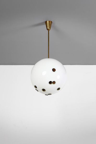 BROTTO ANGELO (1914 - 2002) : Lampada a sospensione con murrine  - Asta Asta 371 | DESIGN E ARTI DECORATIVE DEL NOVECENTO Online - Associazione Nazionale - Case d'Asta italiane