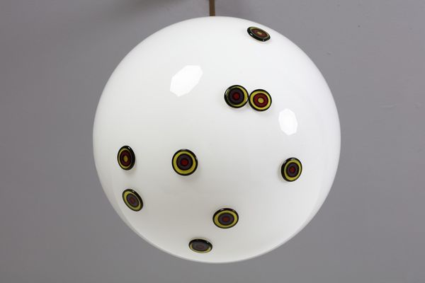 BROTTO ANGELO (1914 - 2002) : Lampada a sospensione con murrine  - Asta Asta 371 | DESIGN E ARTI DECORATIVE DEL NOVECENTO Online - Associazione Nazionale - Case d'Asta italiane