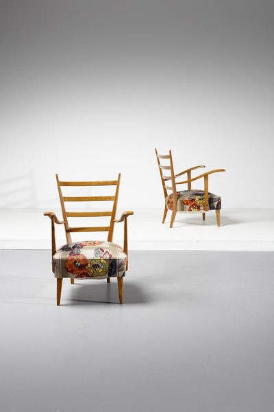 BUFFA PAOLO (1903 - 1970) : attribuito. Coppia di poltrone  - Asta Asta 371 | DESIGN E ARTI DECORATIVE DEL NOVECENTO Online - Associazione Nazionale - Case d'Asta italiane