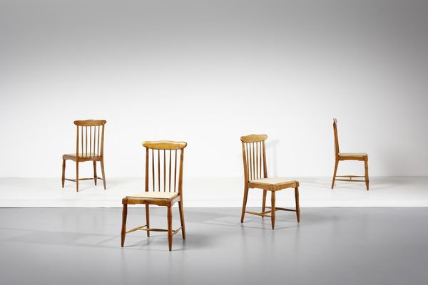 BUFFA PAOLO (1903 - 1970) : attribuito. Quattro sedie  - Asta Asta 371 | DESIGN E ARTI DECORATIVE DEL NOVECENTO Online - Associazione Nazionale - Case d'Asta italiane