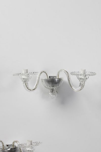 MANIFATTURA MURANESE : Coppia di appliques  - Asta Asta 371 | DESIGN E ARTI DECORATIVE DEL NOVECENTO Online - Associazione Nazionale - Case d'Asta italiane