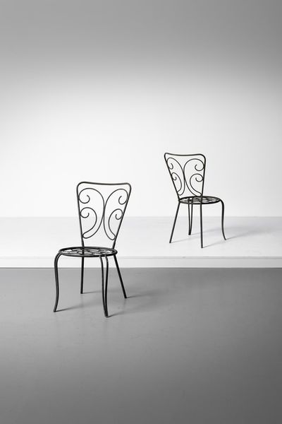 CASA E GIARDINO : Coppia di sedie  - Asta Asta 371 | DESIGN E ARTI DECORATIVE DEL NOVECENTO Online - Associazione Nazionale - Case d'Asta italiane