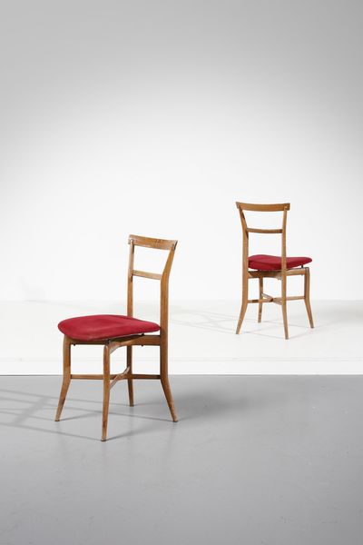 BEGA MELCHIORRE (1898 - 1976) : Coppia di sedie  - Asta Asta 371 | DESIGN E ARTI DECORATIVE DEL NOVECENTO Online - Associazione Nazionale - Case d'Asta italiane