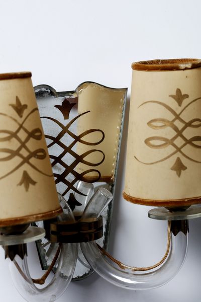 LANCIA EMILIO (1890 - 1973) : attribuito. Coppia di appliques  - Asta Asta 371 | DESIGN E ARTI DECORATIVE DEL NOVECENTO Online - Associazione Nazionale - Case d'Asta italiane