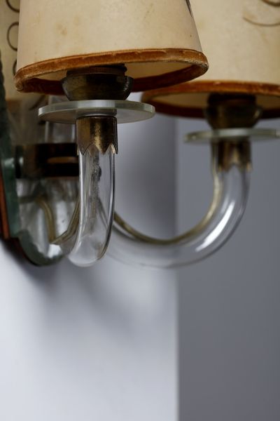 LANCIA EMILIO (1890 - 1973) : attribuito. Coppia di appliques  - Asta Asta 371 | DESIGN E ARTI DECORATIVE DEL NOVECENTO Online - Associazione Nazionale - Case d'Asta italiane