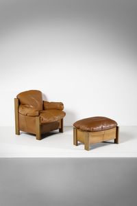 SCARPA AFRA (1937 -2011) & TOBIA (n. 1935) - Poltrona con poggiapiedi Artona per Maxalto