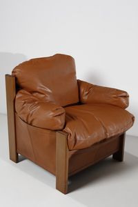 SCARPA AFRA (1937 -2011) & TOBIA (n. 1935) : Poltrona con poggiapiedi Artona per Maxalto  - Asta Asta 371 | DESIGN E ARTI DECORATIVE DEL NOVECENTO Online - Associazione Nazionale - Case d'Asta italiane