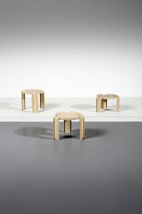 STOPPINO GIOTTO (n. 1926) - Tre tavolini impilabili per Kartell