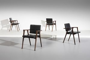 ALBINI FRANCO (1905 - 1977) - Quattro sedie Luisa per Poggi