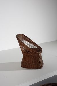 MANIFATTURA ITALIANA : Coppia di poltroncine  - Asta Asta 371 | DESIGN E ARTI DECORATIVE DEL NOVECENTO Online - Associazione Nazionale - Case d'Asta italiane