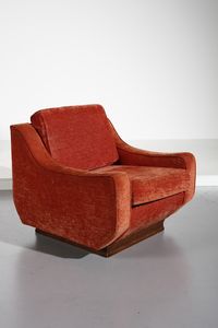 CINOVA : Divano con poltrona  - Asta Asta 371 | DESIGN E ARTI DECORATIVE DEL NOVECENTO Online - Associazione Nazionale - Case d'Asta italiane