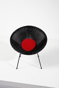 MANIFATTURA ITALIANA : Coppia di poltroncine  - Asta Asta 371 | DESIGN E ARTI DECORATIVE DEL NOVECENTO Online - Associazione Nazionale - Case d'Asta italiane