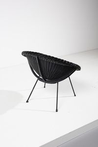 MANIFATTURA ITALIANA : Coppia di poltroncine  - Asta Asta 371 | DESIGN E ARTI DECORATIVE DEL NOVECENTO Online - Associazione Nazionale - Case d'Asta italiane