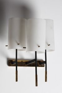 STILNOVO : attribuito. Quattro appliques  - Asta Asta 371 | DESIGN E ARTI DECORATIVE DEL NOVECENTO Online - Associazione Nazionale - Case d'Asta italiane