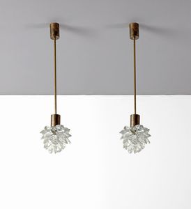 MAISON JANSEN : Coppia di lampade a sospensione  - Asta Asta 371 | DESIGN E ARTI DECORATIVE DEL NOVECENTO Online - Associazione Nazionale - Case d'Asta italiane