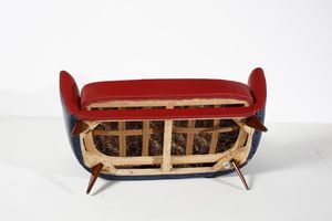 VERONESI GUGLIELMO (n. 1913) : Divanetto con coppia di poltrone  - Asta Asta 371 | DESIGN E ARTI DECORATIVE DEL NOVECENTO Online - Associazione Nazionale - Case d'Asta italiane
