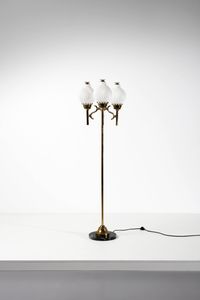 ANGELO LELII & NABORRE CORNO - Lampada da terra Tortiglione a 3 per Arredoluce