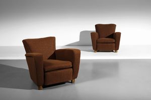 ULRICH GUGLIELMO (1904 - 1977) - attribuito. Coppia di poltrone