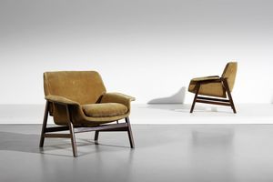 FRATTINI GIANFRANCO (1926 - 2004) - Coppia di poltrone 849 per Cassina