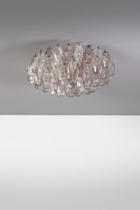 SCARPA CARLO (1906 - 1978) - Lampada a sospensione Poliedri per Venini